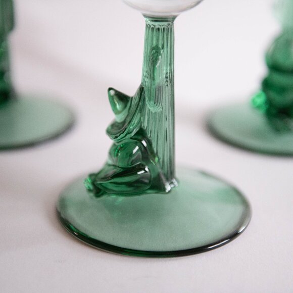 Set of 3 Vintage Cristal d'Arques Sleeping Siesta Man Cactus Margarita Glasses - Picture 4 of 9